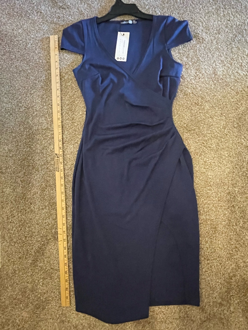NWT Boohoo Night Navy Bodycon Midi Dress